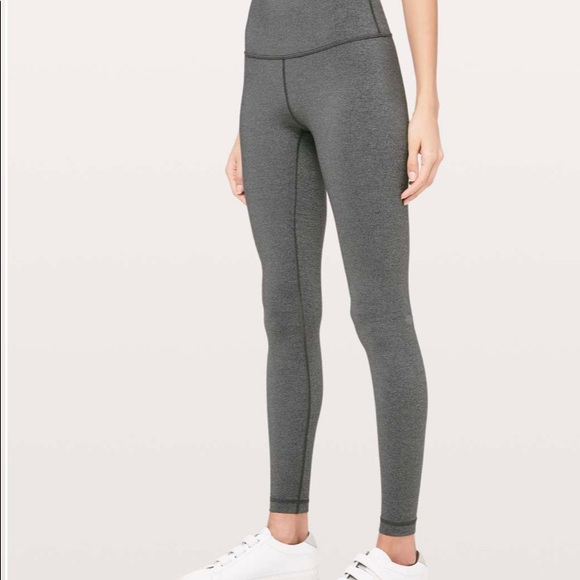 NEW Lululemon Wunder Under HR 28” Heathered Black - Picture 2 of 9